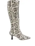 Aeyde 70mm Klea snake-print calf leather boots - Neutrals