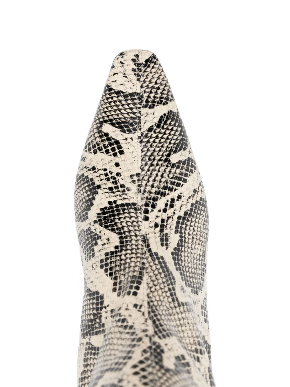 Aeyde 70mm Klea Snake-print Calf Leather Boots In Neutral