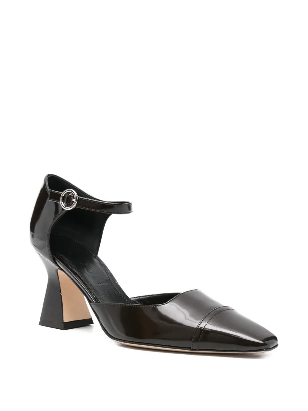 Aeyde 80mm Francine Ankle-strap Pointed-toe Pumps In Brown