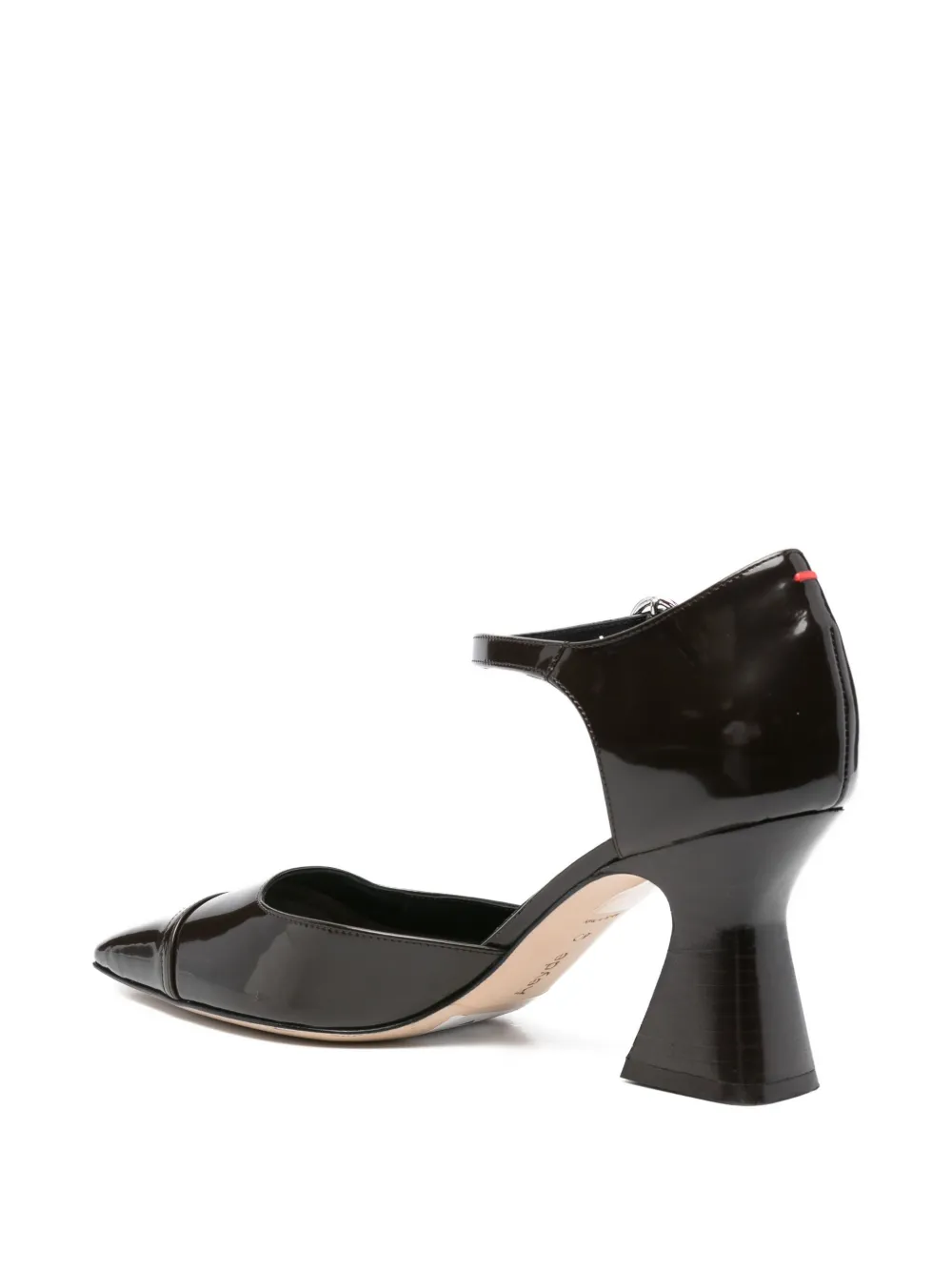 Aeyde 80mm Francine Ankle-strap Pointed-toe Pumps In Brown