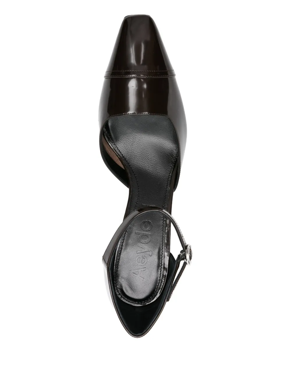 Aeyde 80mm Francine Ankle-strap Pointed-toe Pumps In Brown