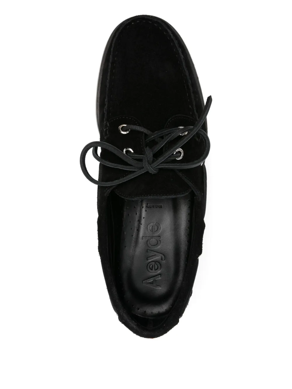 Aeyde Harris boat shoes Black
