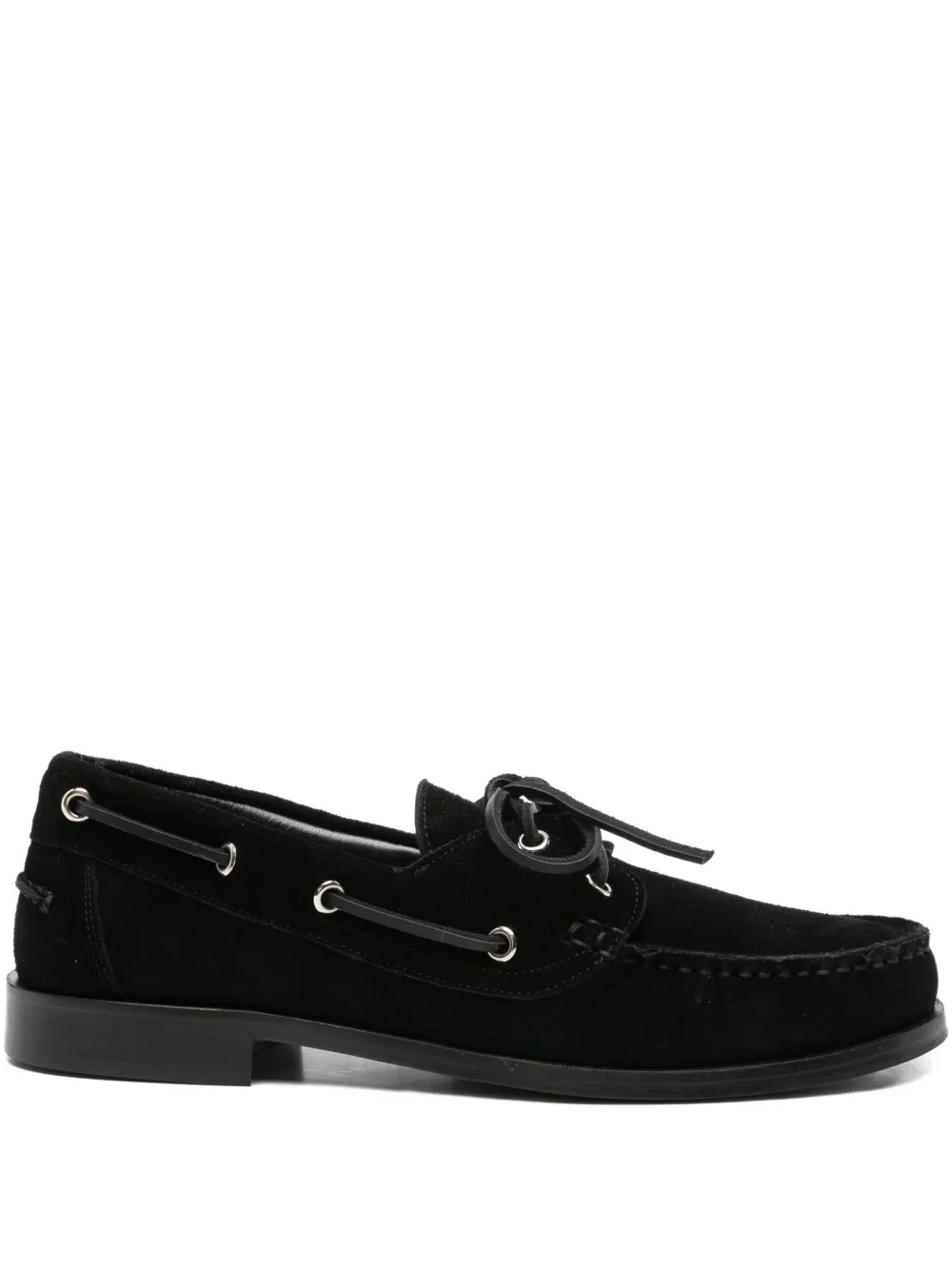 Aeyde Harris boat shoes Black