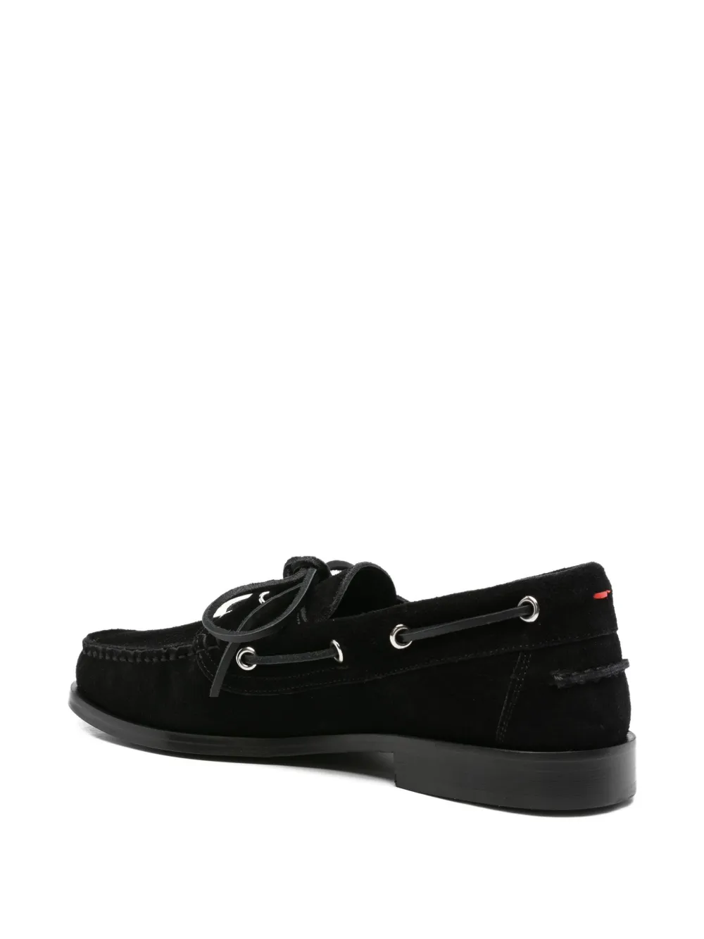 Aeyde Harris boat shoes Black