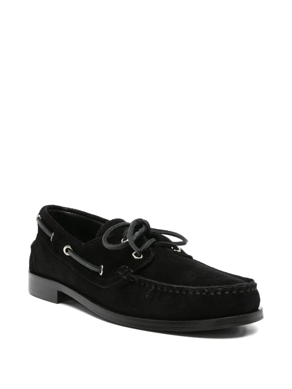 Aeyde Harris boat shoes Black