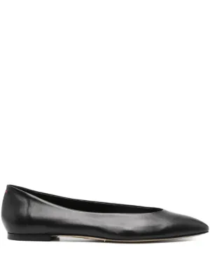 【関税込み】Aeyde ブラック Moa ナッパ フラットシューズ Aeyde | MOA Black Pointed Toe Flat