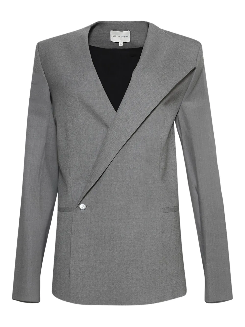 LOULOU DE SAISON ASYMMETRIC-LAPEL BLAZER