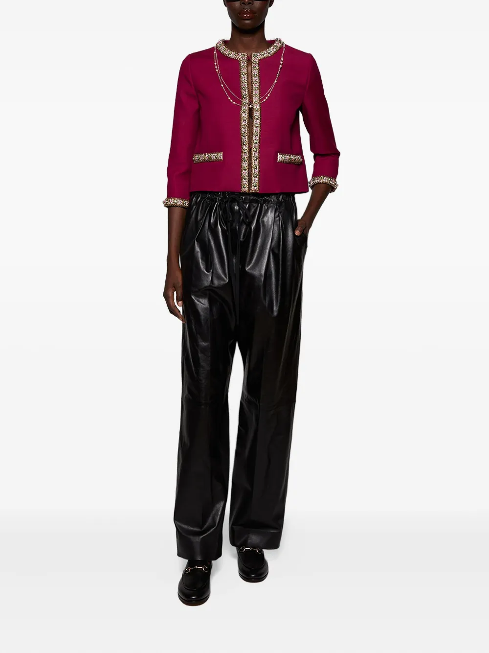 Valentino Garavani embellished-border jacket | Cropped Jackets | Image 2