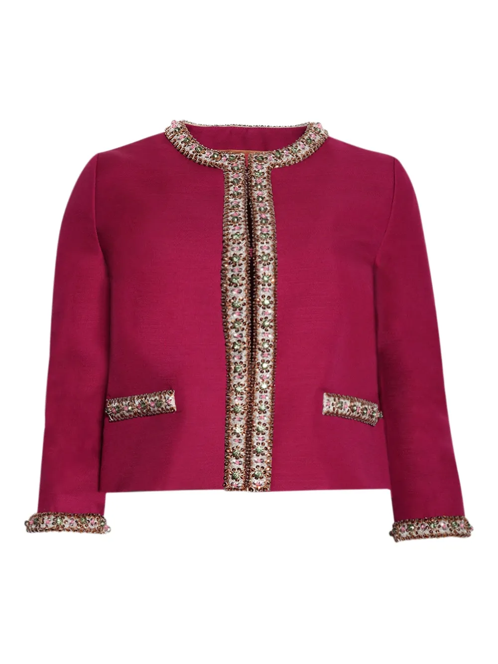 Valentino Garavani embellished-border jacket | Red | Image 1