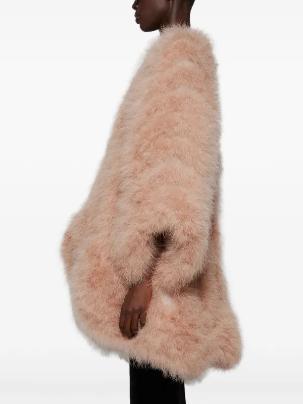 Valentino Garavani Silk Faux Fur Coat | Pink | FARFETCH