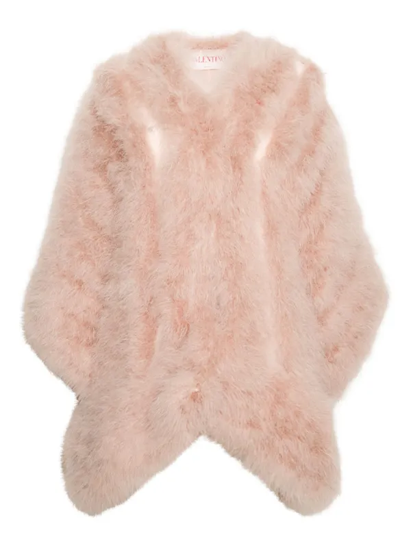 Mid Length Pink Leopard Faux Fur Coat X2859 – XTYLINGS