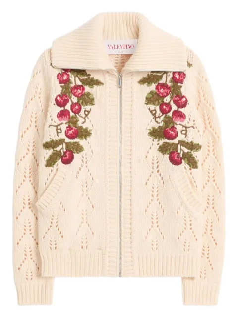 Valentino Garavani cherry-embroidered cardigan