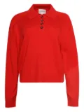LouLou de Saison Homere buttoned-collar polo tops - Red