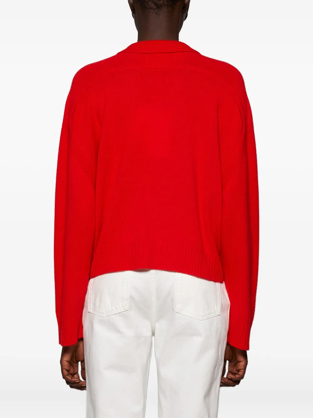 LOULOU DE SAISON HOMERE BUTTONED-COLLAR POLO TOPS