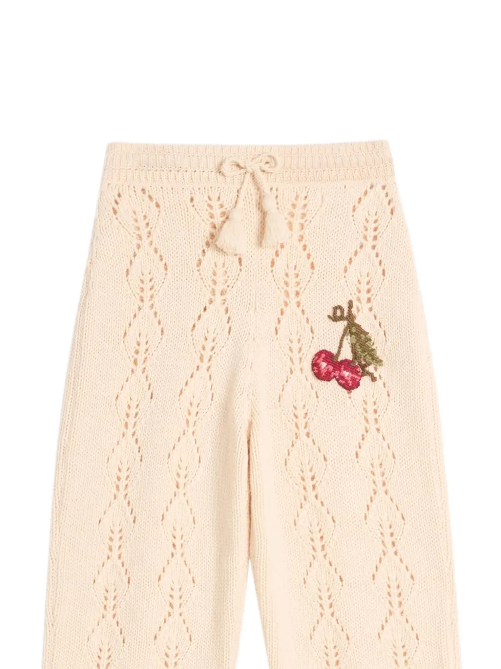 Valentino Garavani cherry-embellished knit trousers | Sweatpants | Image 2