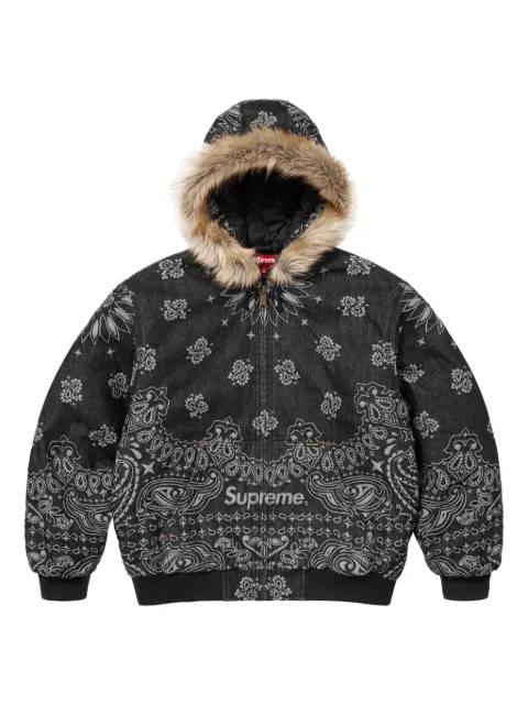 Supreme Jeansjacke aus Bandana-Jacquard