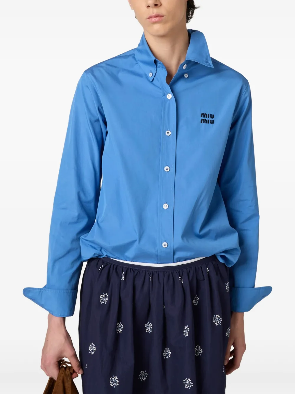 Miu Shirt met logo Blauw