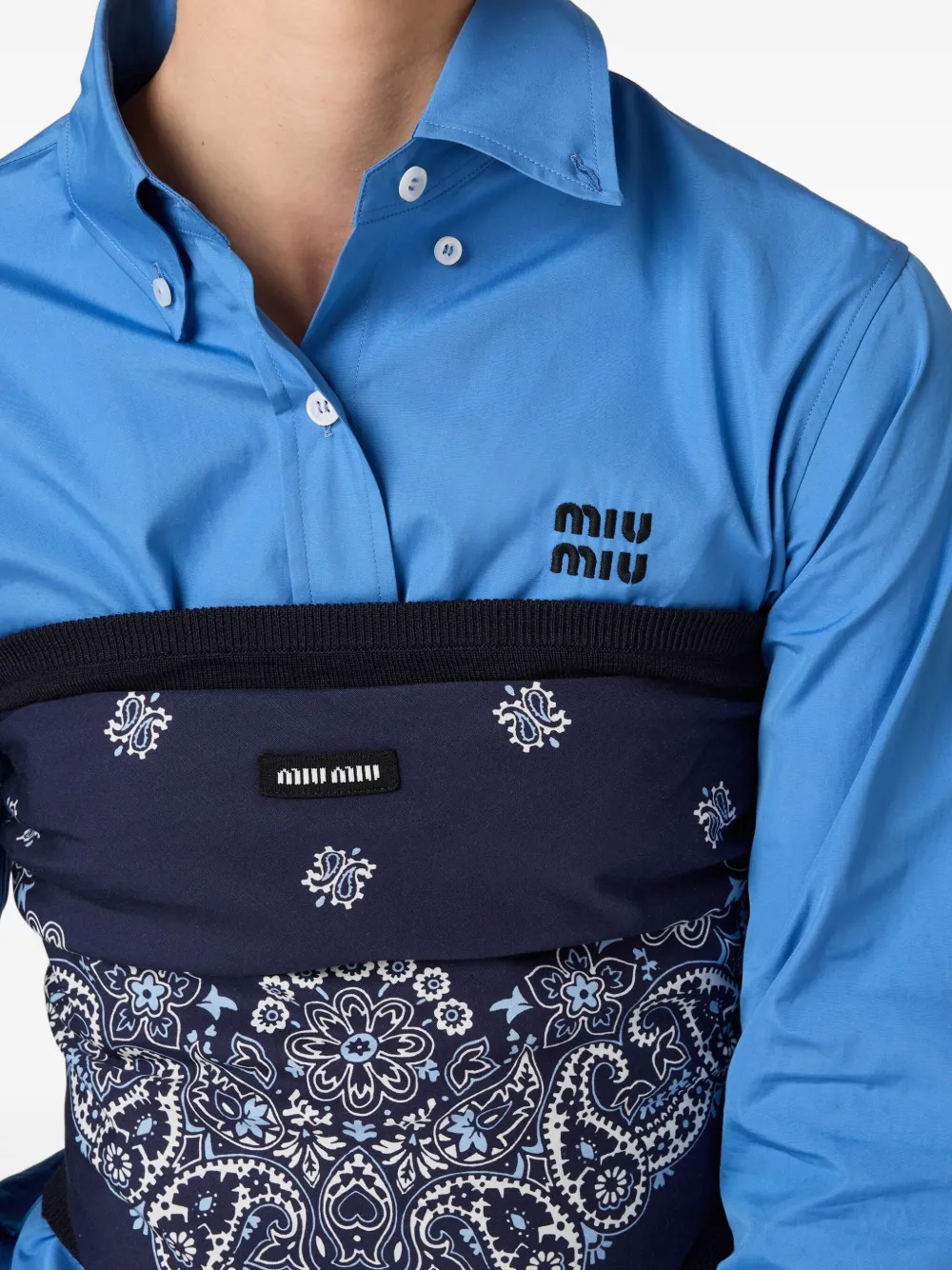 Miu Shirt met logo Blauw