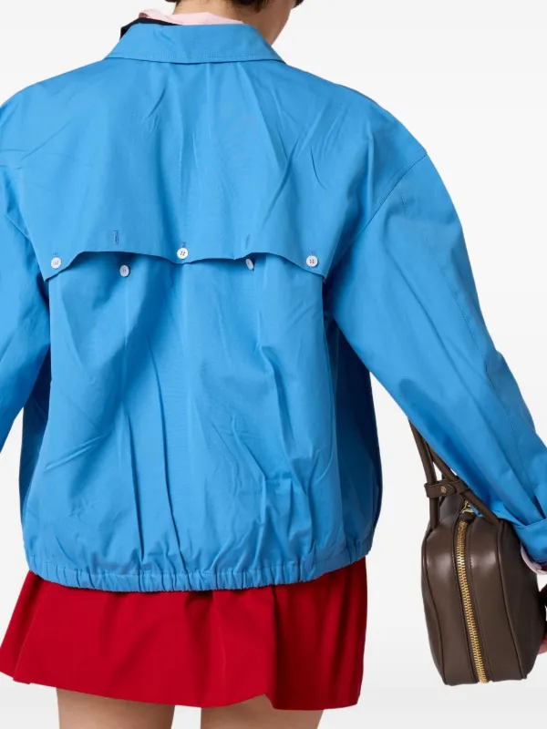 Miu Miu Poplin Shirt Jacket | Blue | FARFETCH