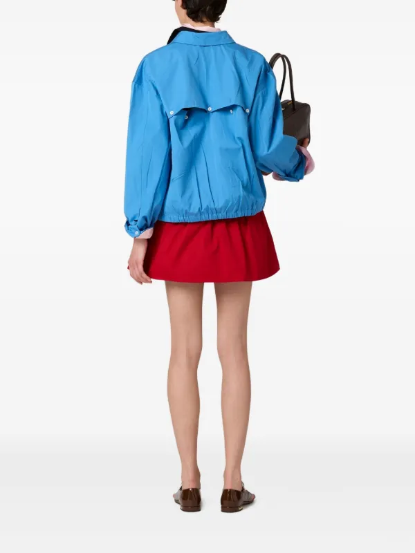 Miu Miu Poplin Shirt Jacket | Blue | FARFETCH