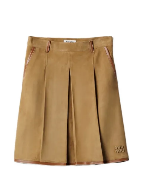 Miu Miu — pleated suede skirt