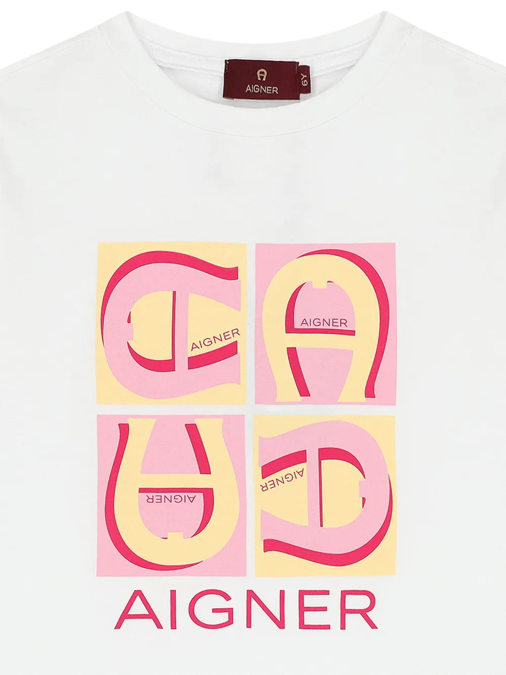 Aigner Kids T-shirt met logoprint Wit