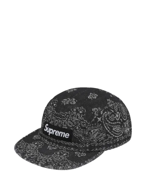 Supreme bandana-jacquard denim cap