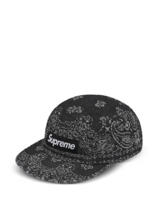 Supreme Bandana Jacquard Denim CampCap黒 Supreme bandana-jacquard Denim Cap | Black | FARFETCH
