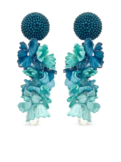 Oscar de la Renta aretes Flower