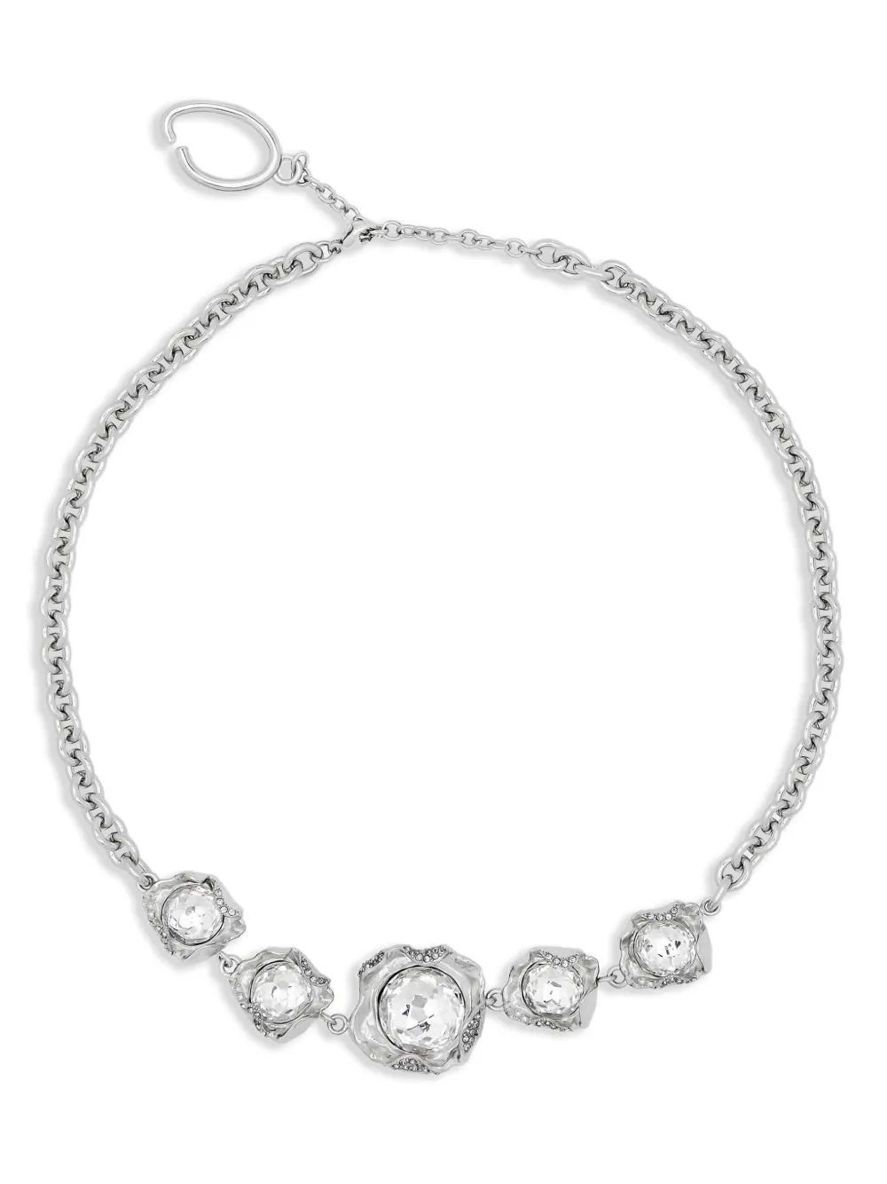 Oscar de la Renta クリスタル ネックレス - シルバートーン Oscar de la Renta クリスタル ネックレス - シルバートーン