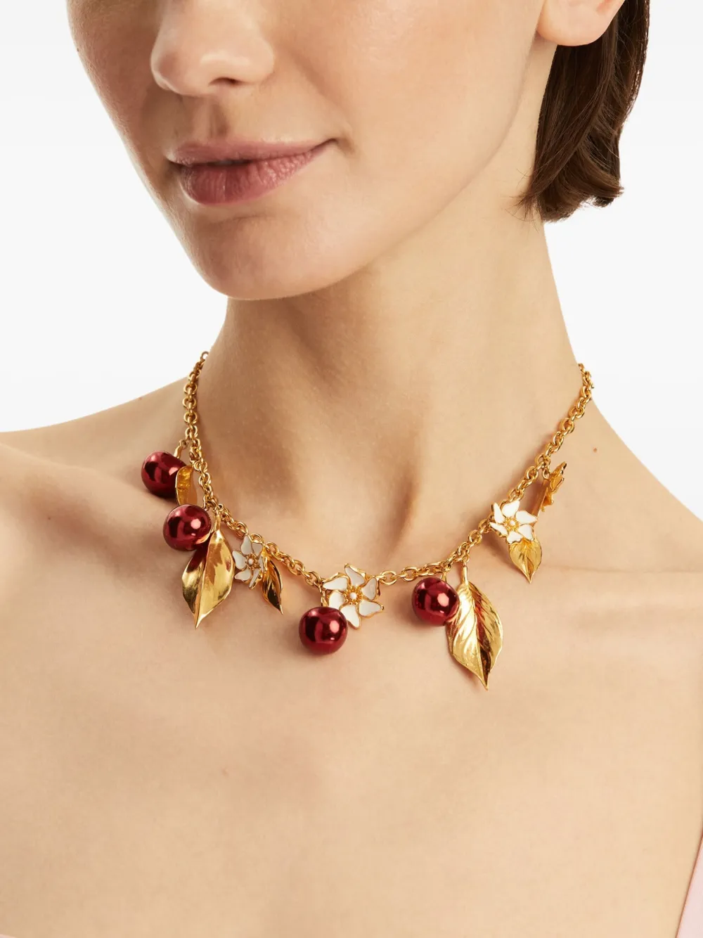 Oscar de la Renta Cherry halsketting - Goud