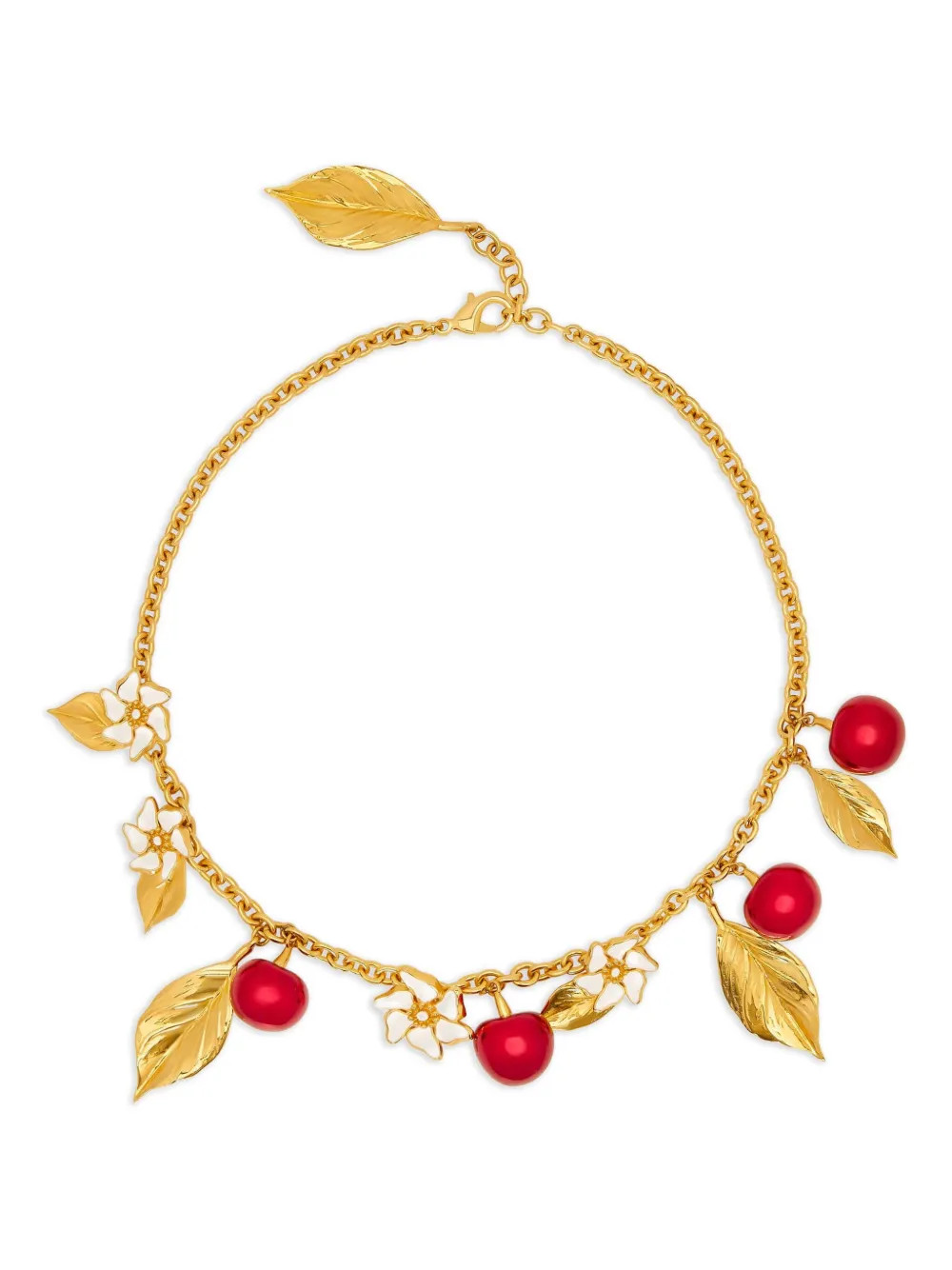 Oscar De La Renta Cherry Necklace