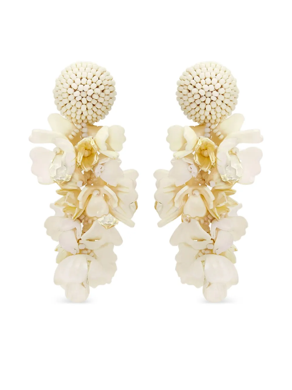 Oscar de la Renta フローラル ピアス - ニュートラル Oscar de la Renta フローラル ピアス - ニュートラル