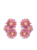 Oscar de la Renta Pompom Flower earrings - Pink