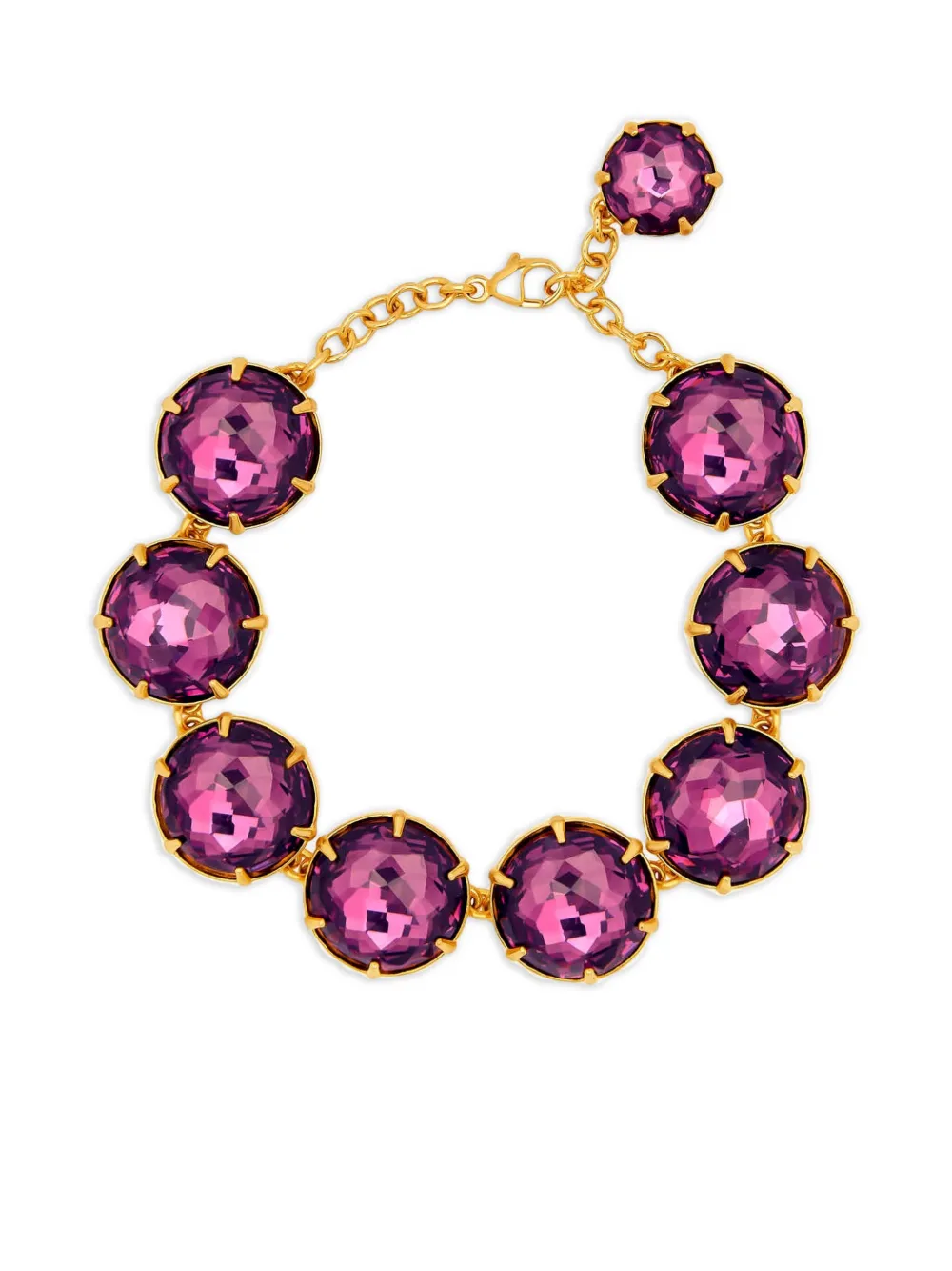 Oscar de la Renta クラシック クリスタル ブレスレット - ゴールドトーン Oscar de la Renta クラシック クリスタル ブレスレット - ゴールドトーン