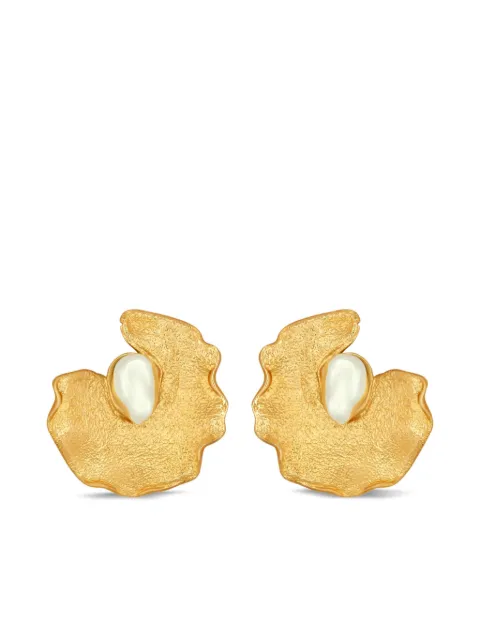Oscar de la Renta pearl-detailing earrings 