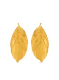 Oscar de la Renta small Leaf earrings - Gold