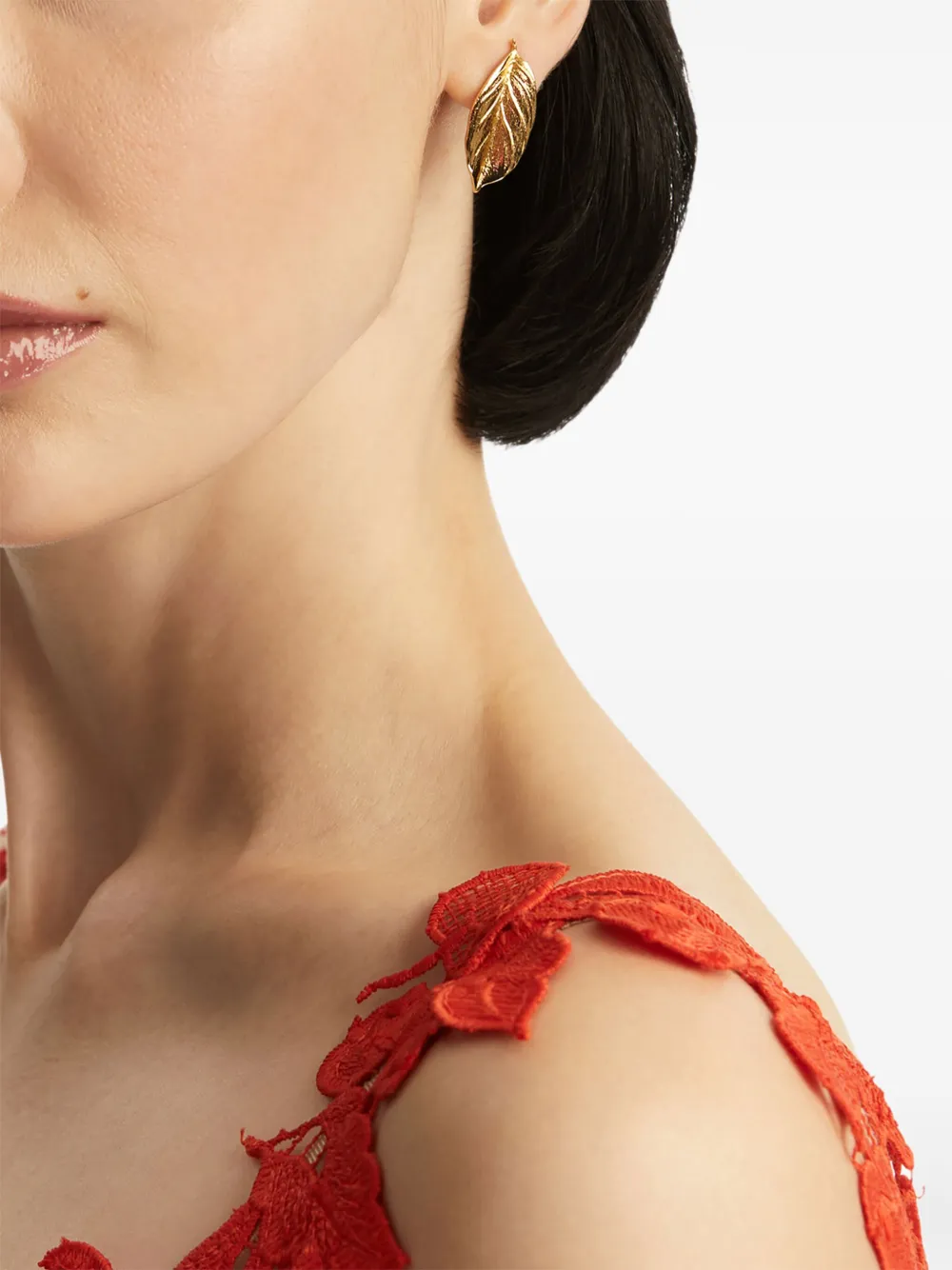 Oscar de la Renta أقراط 'ليف' صغيرة | Image 2