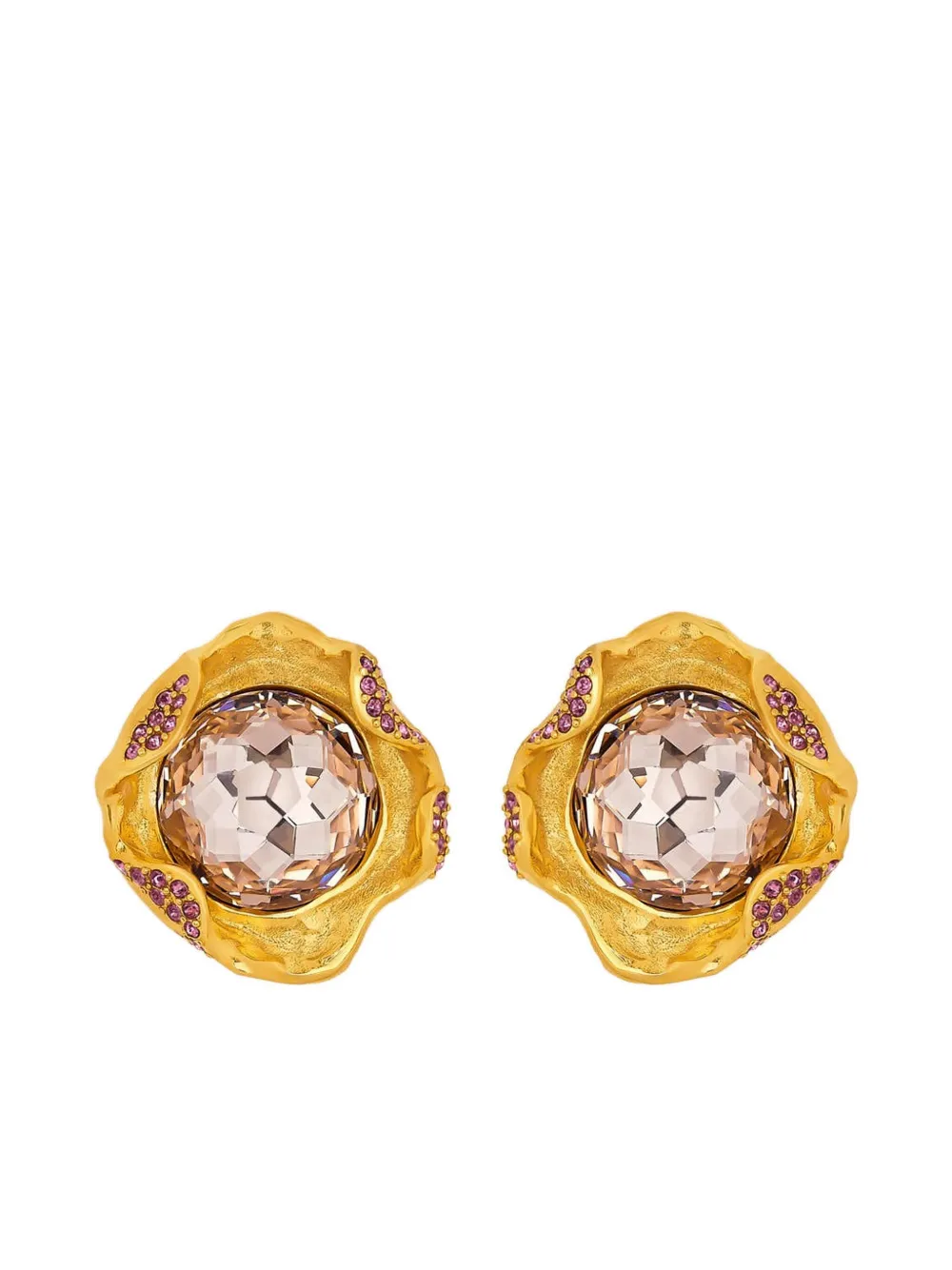 Oscar de la Renta Orecchini Crystal Nest - Oro