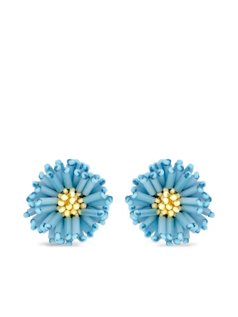 Oscar de la Renta Pompom Flower earrings