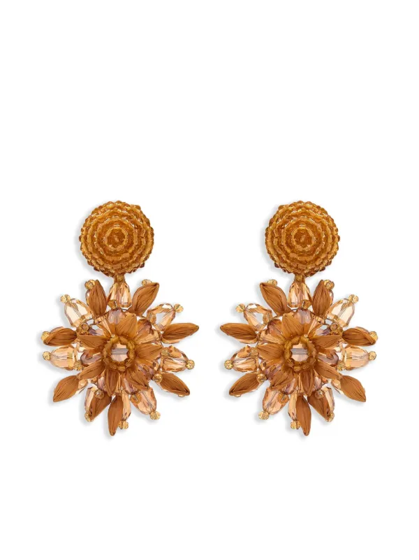 Oscar Oscar de la Renta ゴールド フラワー ヴィンテージ Oscar Oscar de la Renta ゴールド フラワー ヴィンテージ