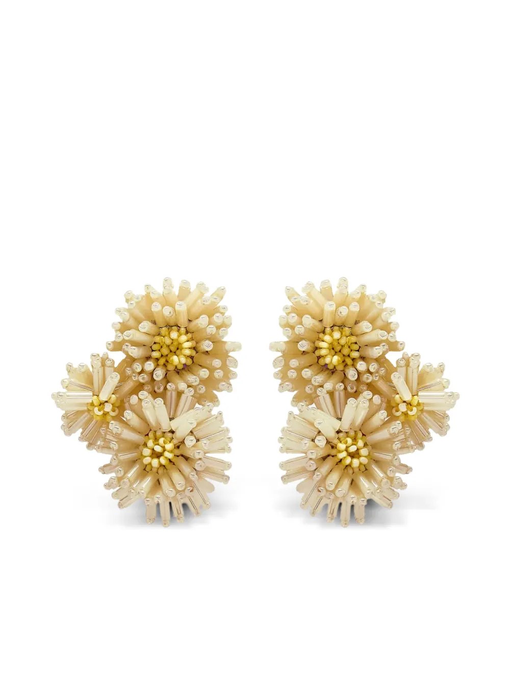 Oscar de la Renta フローラル ピアス - ニュートラル Oscar de la Renta フローラル ピアス - ニュートラル