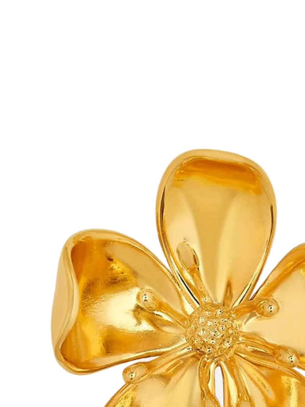 Oscar de la Renta Oorbellen met bloemendetail - Goud