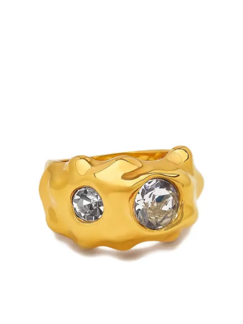 Oscar de la Renta crystal-embellished ring