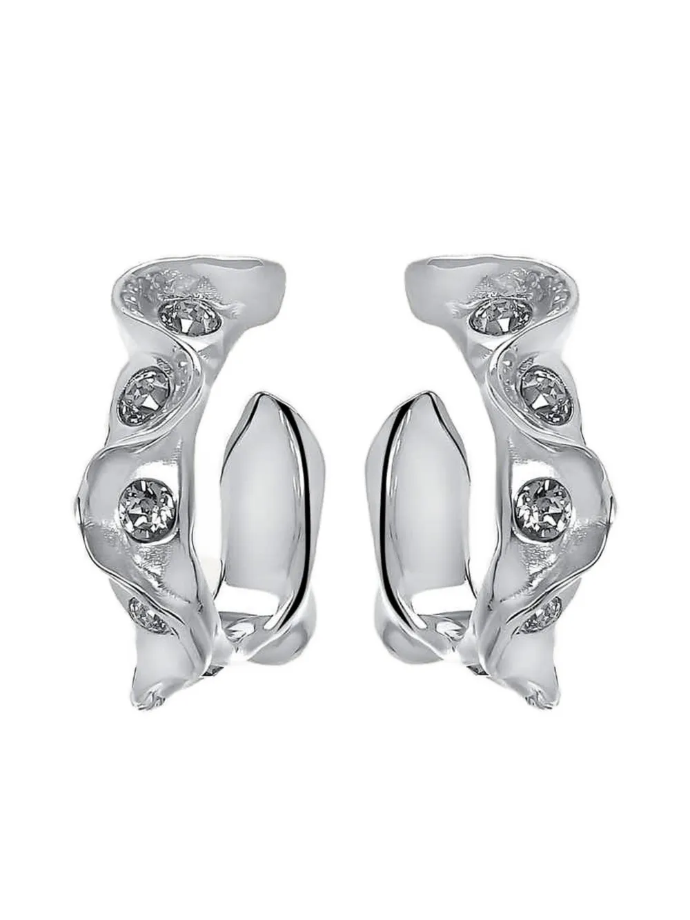 Oscar de la Renta Orecchini con cristalli - Argento