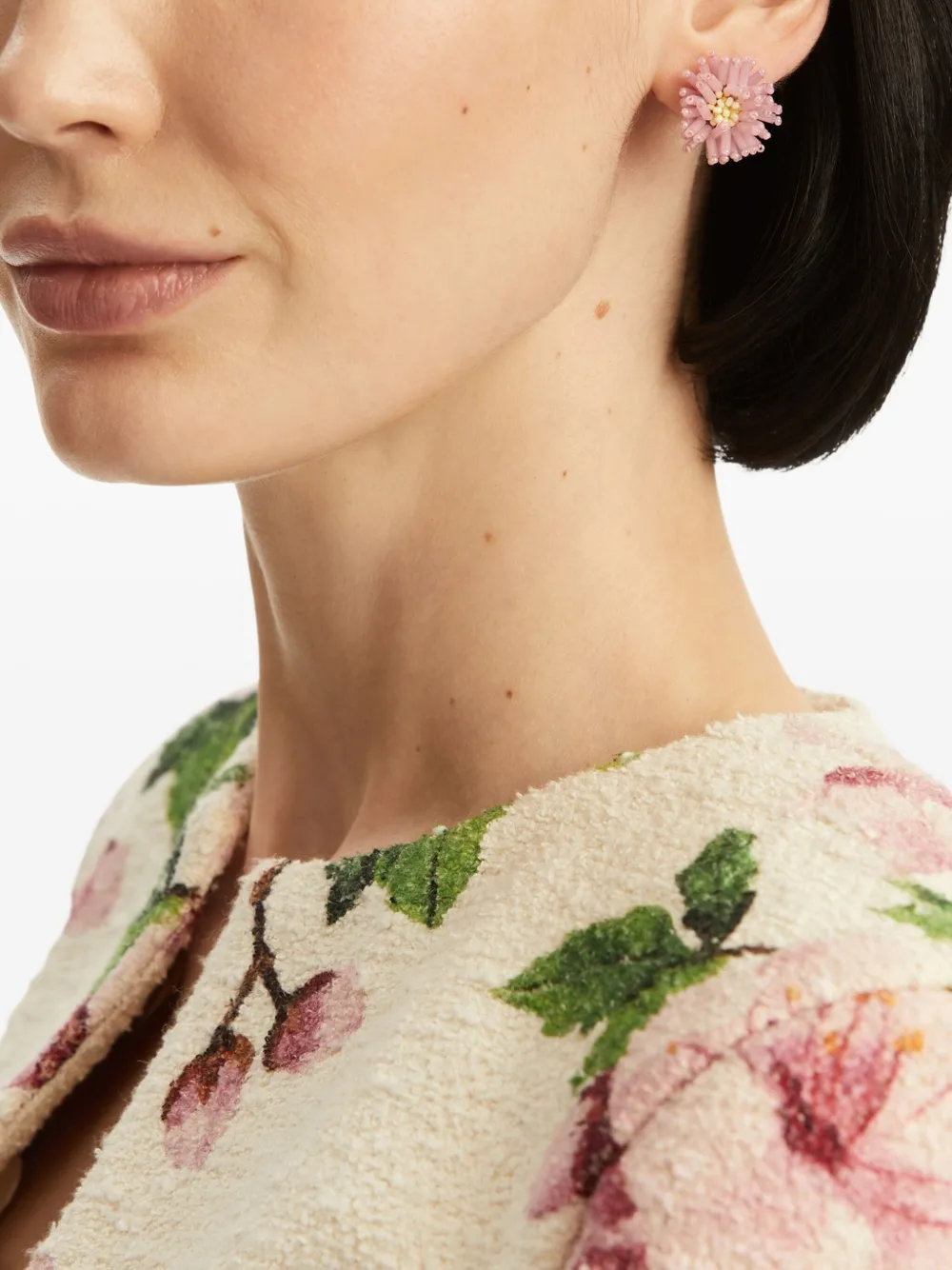 Oscar de la Renta Pompom Flower ピアス - ピンク Oscar de la Renta Pompom Flower ピアス - ピンク