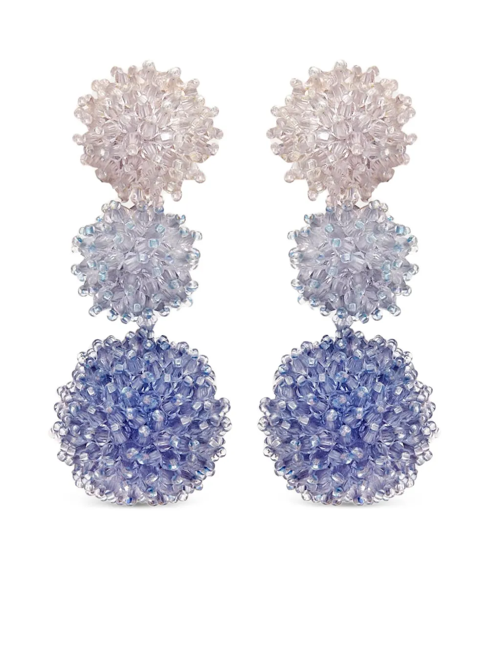 Oscar de la Renta ビーズピアス - ブルー Oscar de la Renta ビーズピアス - ブルー