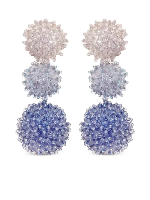 Boucles d'oreilles pendantes à perles - Oscar de la Renta - Modalova