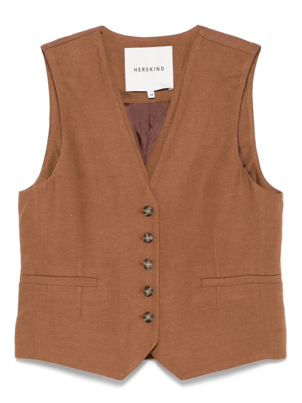 HERSKIND Double Up vest | Brown | Image 1