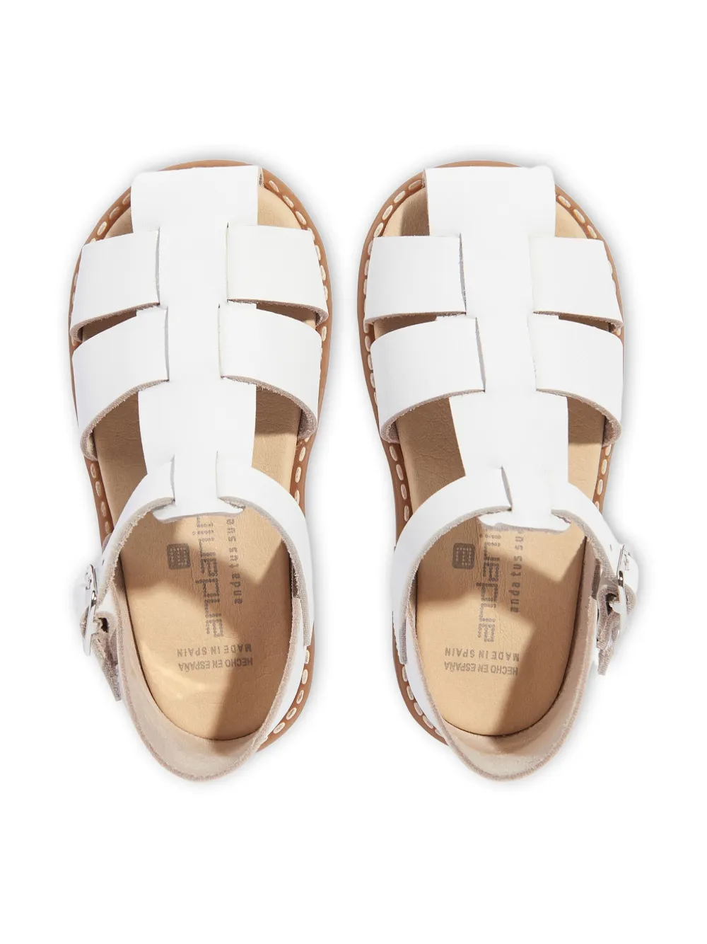 ANDANINES strappy leather sandals White